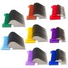 GRABOTE New Upgraded 8 Pcs Professional Colorful Hair Clipper Combs Guards Cutting Guides Fits for Most Wahl Replacement Guards Set, 1/8 Inch to 1 Inch(3-25mm)