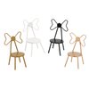 Miniature Chairs Set of 2Pcs Dollhouse Furniture Bistro Chair (Pack of 2) Butterfly Backrest Designed Miniature Soldier Metal Chair Model Accessories Iron Dinning Chair Decoration (Black)