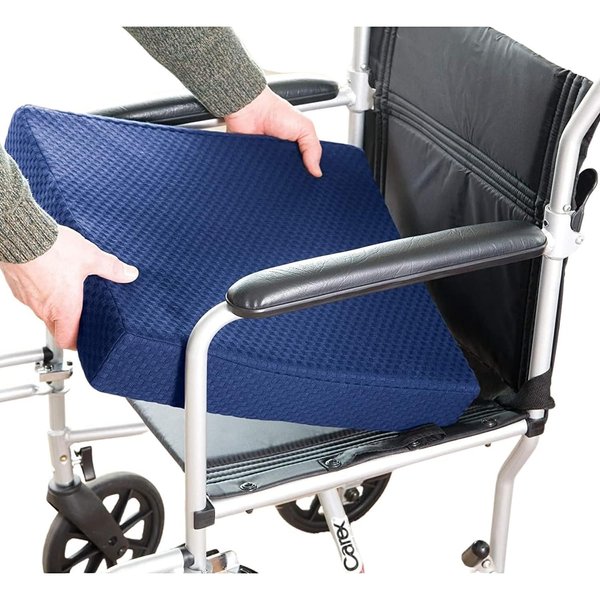 Carex Memory Foam Seat Cushion - Office Chair Cushion and Wheelchair Cushion - Comfortable Chair Pad, 18" x 16" x 3"