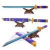 Cosplay Anime ONE Piece Zoro Swords Building Blocks Set, 22.8in Samurai Katana Zoro Sword Building Blocks with Scabbard & Stand, Cartoon Roronoa Yamato Sword Model