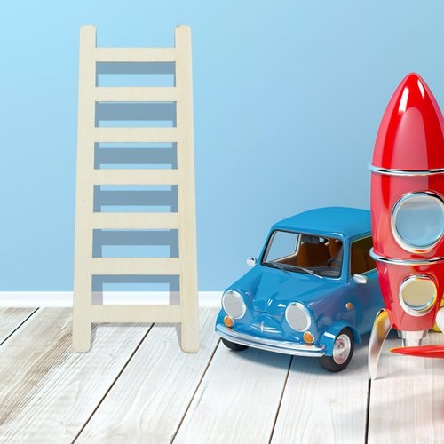 Alasum 20pcs Mini Wooden Step Ladder Dollhouse Ladder Furniture Miniature Ladder Dollhouse Ornament DIY Craft Accessories for Micro Landscape Decor, 15.00X5.00X0.20CM, I6FNEXJM4015UZ307LVAZL56