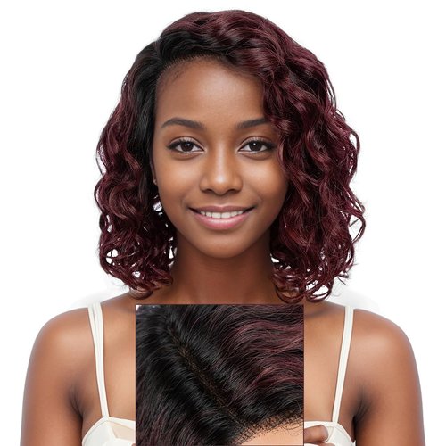 N BLE STAR 12 Inch Short Curly Lace Front Wig Human Hair Wigs 150% Density Deep Wavy Glueless Wigs 13x5x1 Swiss Lace Front Bob Wigs Side Part TT1B/99J#