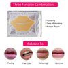 24K Golden Crystal Lip Masks 30 Pieces Hydrating Lip Plumper Mask Collagen Nourishing Lip Care Gel Pads Remove Dead Skin Anti Chapped & Anti-Aging Lip Patches