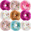 Bedwina Plush Donuts with Sprinkles - (Pack of 6) 1 Dozen Stuffed Donut Pillow Toy Party Favors, Donut Party Supplies Decorations and Stocking Stuffers for Kids