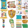 Outus 36 Set Religious Sunday School Crafts Armor of God DIY Craft Kit VBS Christian Crafts for Kids Bible Hanging Ornament Sunday School Paper Craft Sticker for Christmas DIY Activity Preschool