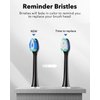 MySmile Electric Toothbrush for Adults, Rechargeable Sonic Electronic Toothbrush with 6 Brush Heads and Travel Case, 2 Mins 5 Modes Smart Timer, 48000VPM (Black)