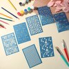 16 Pcs Silk Screen Stencils for Polymer Clay Tools Reusable Silk Screens Printing Kit Silkscreen Clay Jewelry Making Kit with 2 Scraper for DIY Craft Earring Decoration Making Supplies, 3.9 x 6 Inch