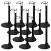 Yaocom 12 Pcs Doll Stand Action Figure Stands with Expandable Waist Wire for 8" to 12" Dolls and Action Figure(Black)