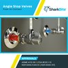 SharkBite 1/2 x 1/4 Inch Compression Angle Stop Valve, Quarter Turn, Push to Connect Brass Plumbing Fitting, PEX Pipe, Copper, CPVC, PE-RT, HDPE, 23336-0000LF