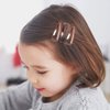 Hann 24 Pieces Double Grip Hair Clips + 2 Claw Hair Clips Metal Snap Hair Clips Hair Barrettes for Hair Making, Salon Supplies (Metal Gray)