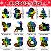 Leesgel Christmas Scratch Craft Kits for Kids, Christmas Magic Scratch Art Paper Party Game Supplies, DIY Santa Claus Scratch Art Cards for Party Favors Ornaments
