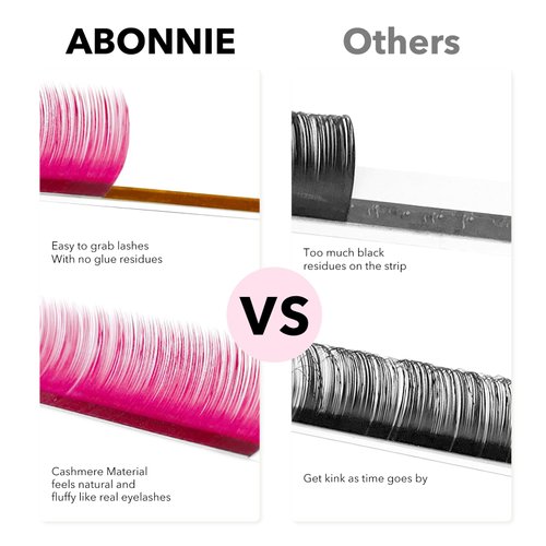 Colored Lash Extensions, 16 Rows Cashmere lash extensions, 0.07 D Curl Lash Extensions, 13mm Classic Lash Extensions, Single Lash Extensions for Professional(0.07-D-Pink Gradient 13mm）