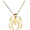 tenghong2021 Spider Pendant Necklace Stainless Steel Lightweight Spiderman Charm Jewelry for Kids Womens Boys Girls-Golden