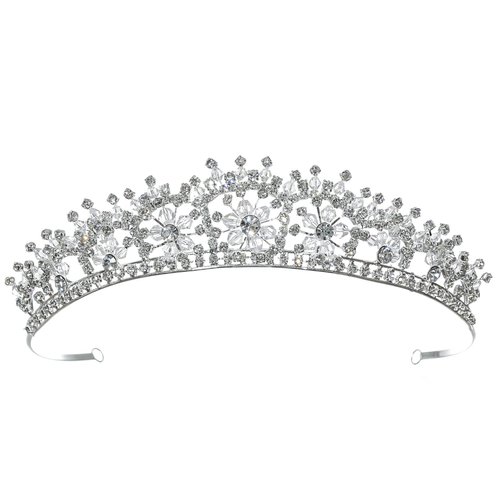 Handmade Bridal Snowflake Rhinestone Crystal Prom Wedding Tiara Crown T1125