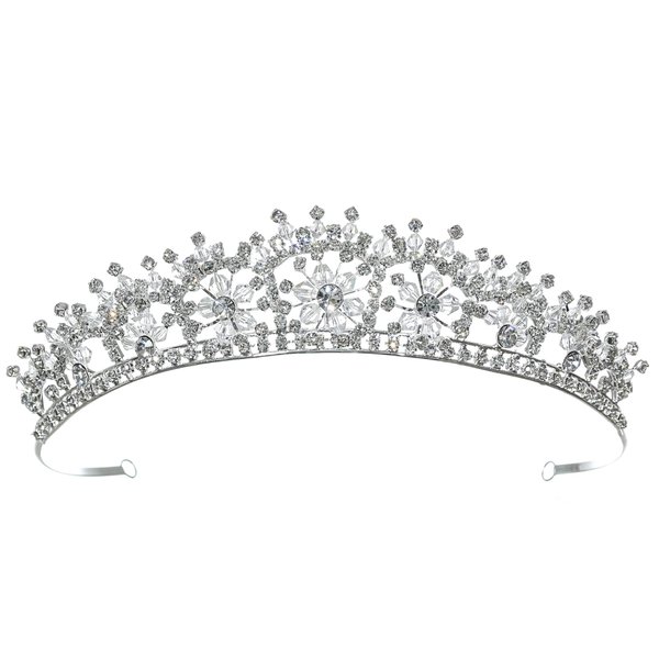 Handmade Bridal Snowflake Rhinestone Crystal Prom Wedding Tiara Crown T1125