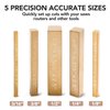 Brass Setup Blocks Height Gauge Set - Set of 5 Accurate Table Saw Accessories for Woodworkers - Bars Include Laser Engraved Size Markings