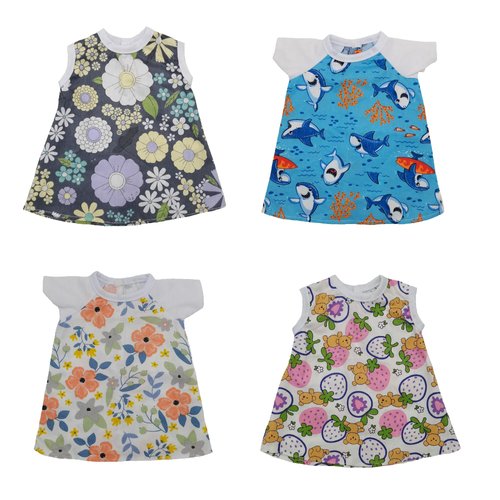 Xunwa Baby Dolls Clothes for 18 Inch Dolls Girl, Doll Dress Outfits for 17-18 Inch Reborn Baby Dolls Girl(pattern1)