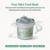 SKINFOOD Mask Pear Mint 120g - Facial Pore Cleanser, Soothing & Hydrating Body Skin - Pore & Sebum Clearing, Cooling Bubbles Scrub Wash Off Face Masks w/Rice Powder - Shower-Proof Texture (4.23 oz)