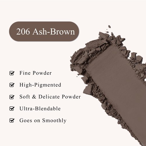 FIVEFULU Single Ash-Brown Eyeshadow, Pressed Powder Matte Ash-Brown Eye Shadow Palette Make-up, Blendable Long Lasting High Pigment Brown Eye Makeup Halloween Brown Eye Paint & Face Body Paint