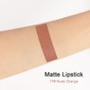 evpct DNM 1Pcs Light Nude Brown Matte Lipstick and Lip Crayon Liner Pencil Set for Women Lip Stain Long Lasting Waterproof labiales mate magicos 24 horas originales pintalabios permanente 24 horas 17
