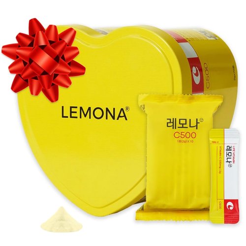 Kyung Nam Pharm LEMONA Official Vitamin C 500mg, Christmas 70 Sticks Immune Support Supplement On-The-Go Vitamin c Individual Packets B6, B2, Easy to Take Daily Energy Boost Korean Food Snack (70*2g)