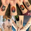 32 Sheets Cute Outer Space Temporary Tattoos For Kids Women, Watercolor Astronaut Planets Star Moon Fake Tattoo Sticker for Boys Girls Children