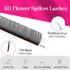 TDANCE Lash Spikes Matte Black 5D Spikes Lash Extensions Natural Look 5D Flower Eyelash Extensions for Professional Use(5D-Flower,C-0.07,10-17mm)