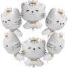Cartoon Pet Themed Kitten Cat Balloons White Cat Aluminum Balloons Kids Party Supplies Birthday Decoration Baby Showers, 6 Pack 27'' Animal Kitty Cat Helium Mylar Foil Balloons