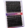 Wleec Beauty Fluffy Lash Clusters D Curl, 60D 80D Thick Volume Cluster Eyelash Extensions, 280PCS Individual Lashes Wispy Fluffy Lash Clusters, 0.05 Mixed 10-18mm DIY Eyelash Extension at Home