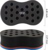 Twist Hair Sponge Brush Curl Sponge Big Holes for Women and Men Dread Foam Afro Curling Loc Barber Coil Nappy Brush Wave Black Sponge 1 Pcs