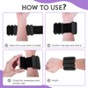 Ankle Weights for Women Men, Adjustable Wrist Weighted Bracelet for Wearable Arm & Leg Weights Set for Walking, Yoga, Swimming, Cardio, Aerobics, Gym Set of 2 (1Lb Each)-Black