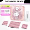 SALVMARY Sanding Bands for Nail Drill with 3.1MM Mandrel Bit Set, 120 Medium #180 Fine #240 Extreme Fine Grit Small Nail Files Sanding Band for Acrylic Nails Gel Manicure Pedicure 50 Pcs, Pink