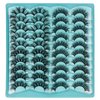 Fluffy Lashes 4 Styles 20-25MM 3D Volume D Curl Super Soft Plant Fibres Strip Lashes 20 Pairs Dramatic False Eyelashes Wispy Long Eye Lashes Mixed Multipack, by Anforlin