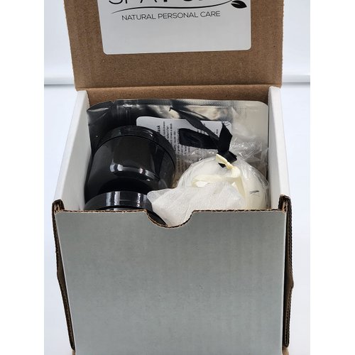 Spa Kit, All-Natural, Gift Box Includes Luxurious Coconut Milk Bubble Bath Melt, Whipped Soap Scrub, Body Butter, Coconut/Clay Facial Mask, Fragrance Roll On (5 piece set) (Flowers Bomb, Medium, 5 oz)