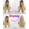ALTIMWIGS Lace Front Wigs Straight Hair For Black Women 14x4 Glueless Lace Hair Synthetic Long Silk Straight Natural Wig Heat Resistant Fiber Natural Hair Wig With Baby Hair For Black Blonde 30 Inch