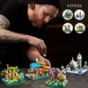 DOLBLOCK Four Seasons Cherry Blossom Micro Cute Building Blocks Mini Sets for Adults and Kids, Tree House Flowers and Plants Modle 4 Kits