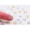 LIFOOST 30Pcs Crown Nail Charms with Rhinestones Gold and Silver Nail Jewelrys for Nail Art 3D Women Nails Big Crown (Style1)