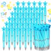Outus 48 Pcs Baby Shower Pens Bulk Baby Shower Favors Baby Shower Supplies for Baby Shower Birth Announcement Guests Favors Decorations(Blue, For Boy)