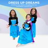 Cokos Box Girls Coronation Dress Costume Cape Gloves Tiara Crown Princess Accessories Kids Set, Blue-Purple, 9 Years