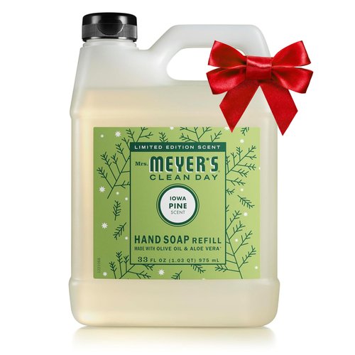 MRS. MEYER'S CLEAN DAY Liquid Hand Soap Refill, Iowa Pine Scent, 33 Ounce Bottle