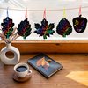 90shine 60 Sets Fall Crafts for Kids Black Scratch Autumn Leaves Magic Craft Art Kit Classroom Preschool Activities Party Favors
