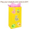 KEYYOOMY Small Paper Bags Yellow Party Favor Gift Bags for Party(24CT, 9.4x 5.1x 3.1 in)