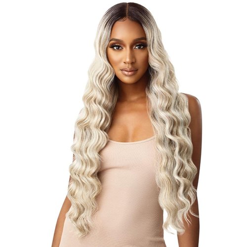 Outre HD Lace Front Wig Sleek Lay Part Dalilah 34" (1B Off Black)