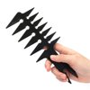Double-Sided Detangling Comb for Men's Hairstyling - 20x8x0.5cm, Wide Tooth Design for Unique Styles at Salon or Home (Black)