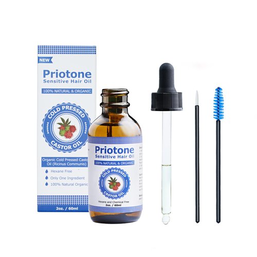 Priotone Sensitive Hair Oil (2oz) for Hair, Scalp and Nails. 100% Natural &amp; Organic Cold Pressed ...