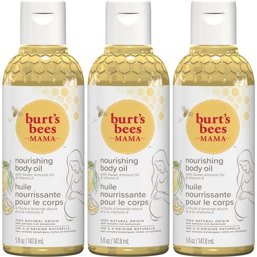 Burt's Bees Christmas Gifts, Mama Body Oil with Vitamin E Stocking Stuffers, 100% Natural Origin, 5 Fluid Ounces