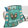 Otter Blanket Soft Cozy Otter Gifts for Otter Lovers Throw Blanket Super Fuzzy Fluffy Warm Otter Lightweight Fleece Flannel Gifts Blankets for Kids Adults 50"X40"