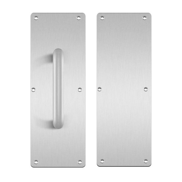 Aybloom 304 Stainless Steel Door Handle, Pull and Push Plate Door Handle with Screws, 1 Set (3.94Inch Width x 11.81Inch Height x 0.04Inch Thick)