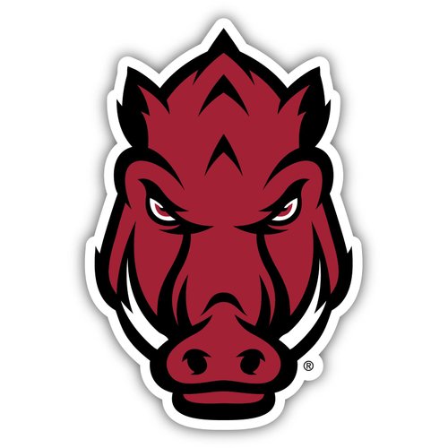Arkansas Razorbacks 12 Inch Vinyl Decal Sticker Officially Licensed Collegiate Product