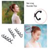30pcs Spiral Bobby Hair Pins, Non-Scratch Round Tips Twist Screw Hair Pins Middle (Black)